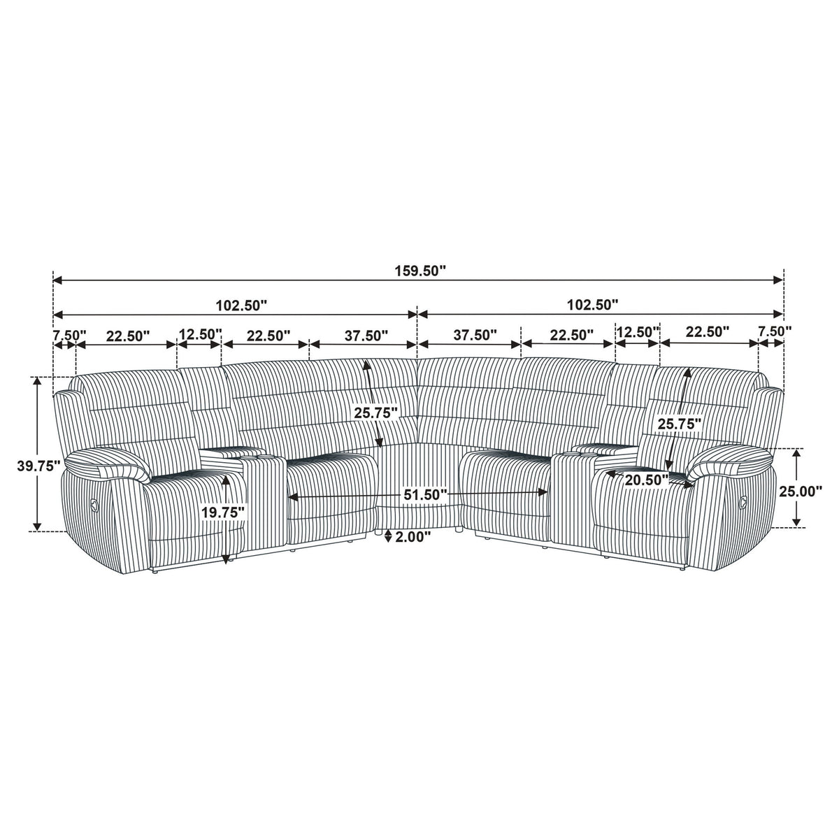 Kendra - Reclining Sectional Sofa
