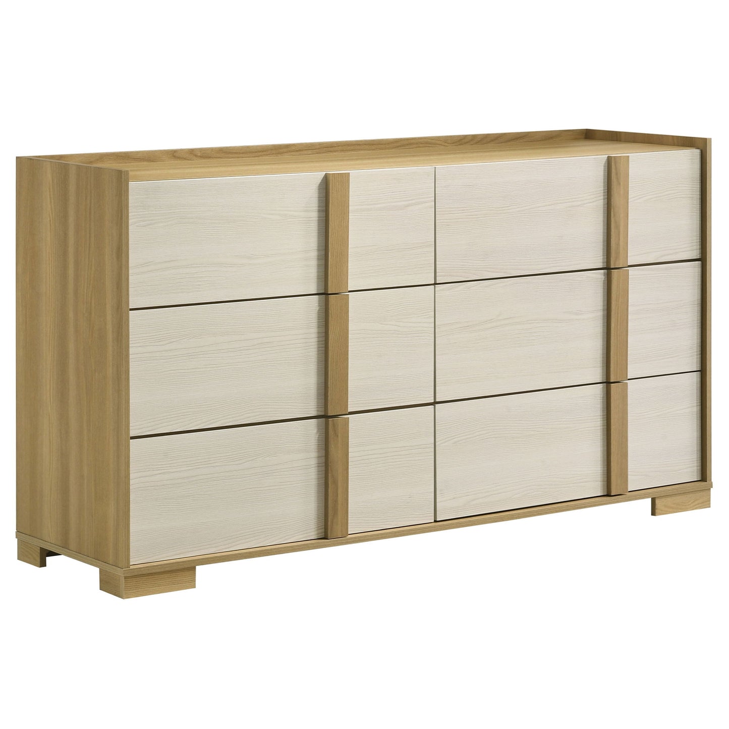 Lincoln - 6 Drawer Dresser - Natural / White
