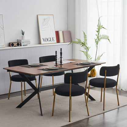 Mid-Century Modern Dining Chairs - Gold Legs