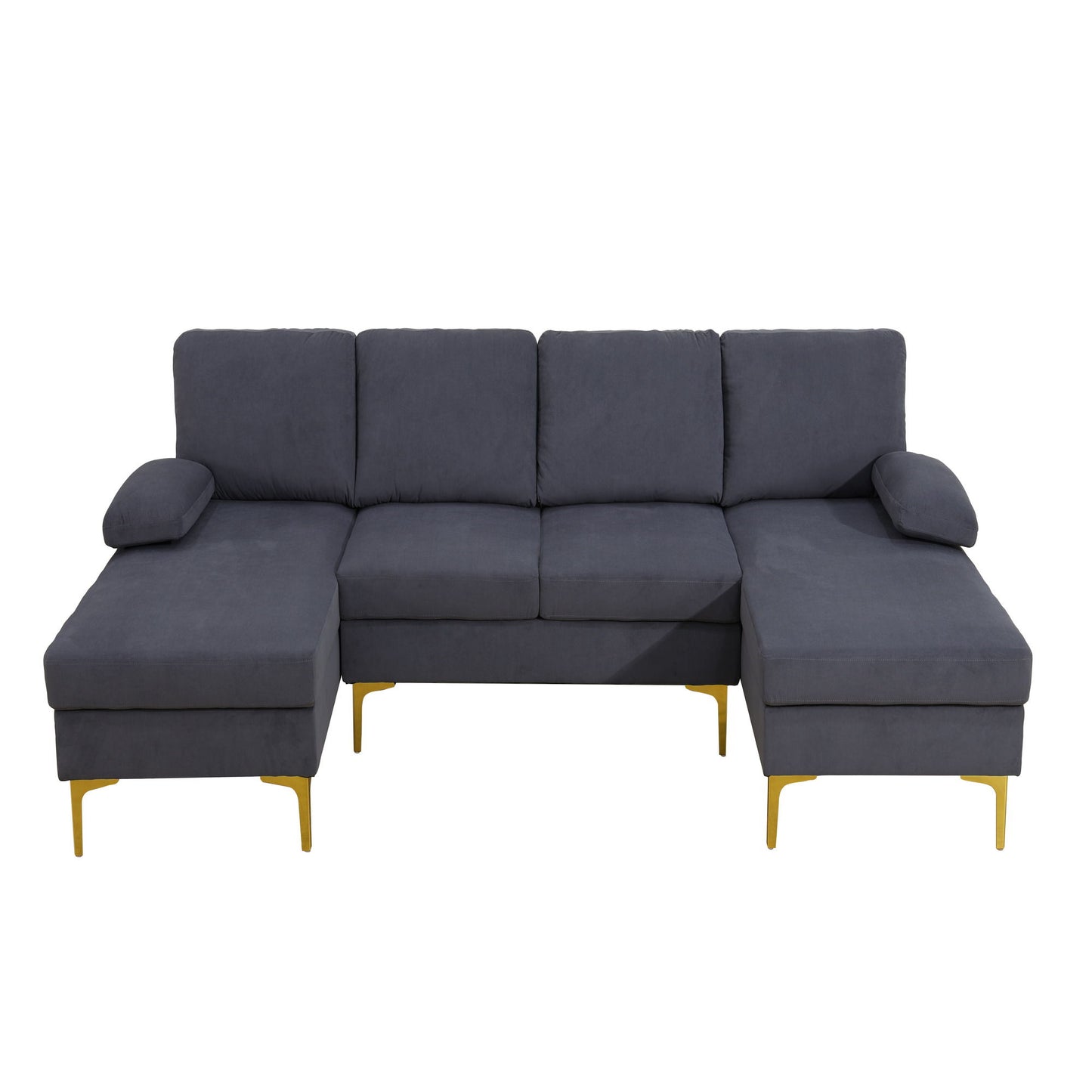 U - Shaped Sectional Sofa With Double Chaise
