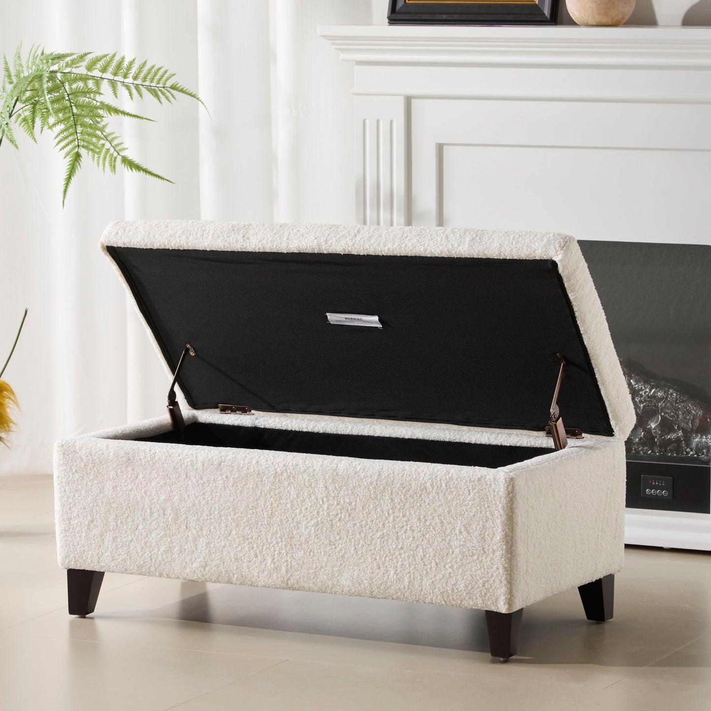 Storage Ottoman With Flip Top Lid