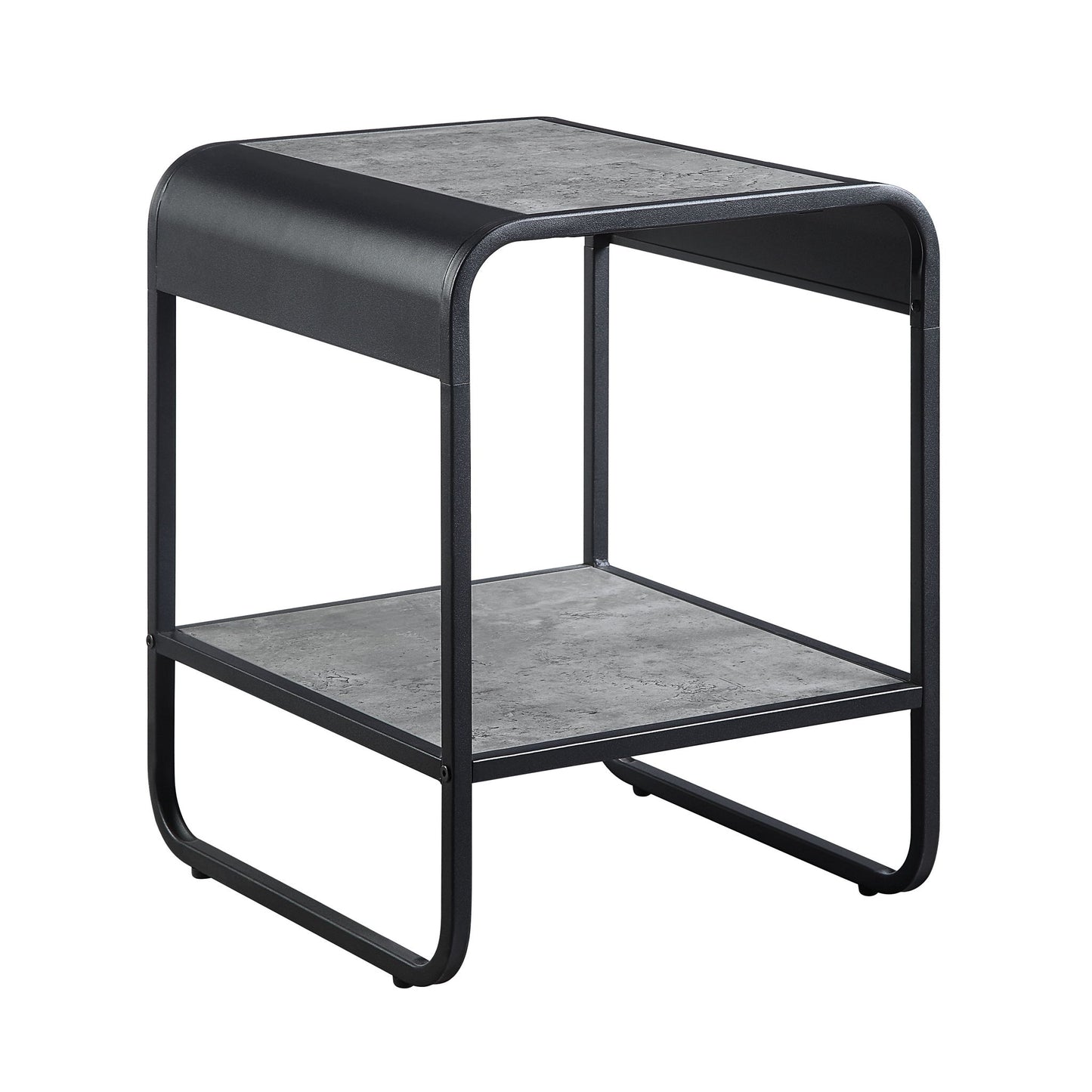 Raziela - End Table With Storage - Black / Gray