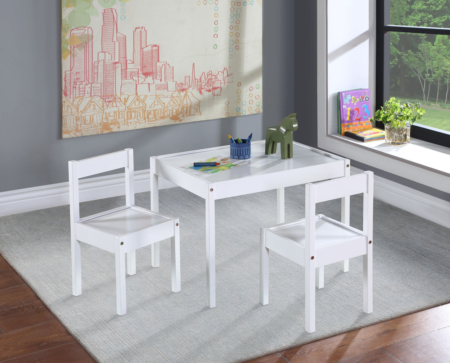 Della - 3 Piece Kids Table & 2 Chair Set