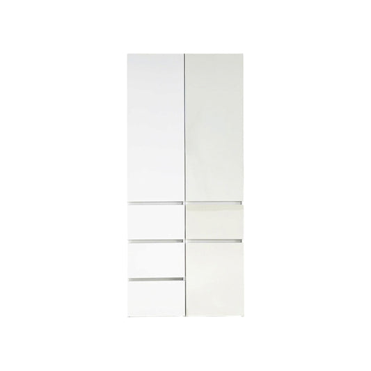 Elise - Modular Wood Closet System With Mirror In Customizable Storage Solution - White