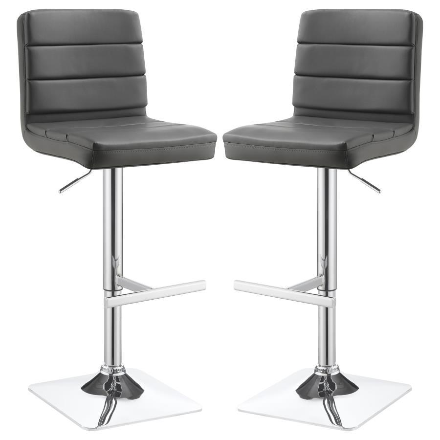 Bianca - Square Upholstered Adjustable Bar Stools (Set of 2)