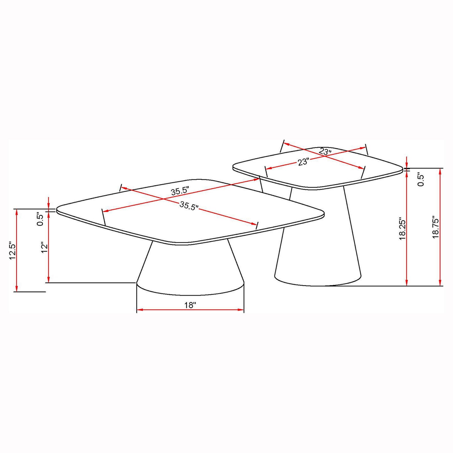 Duncan - 2 Piece Coffee Table Set