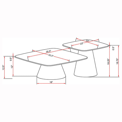 Duncan - 2 Piece Coffee Table Set
