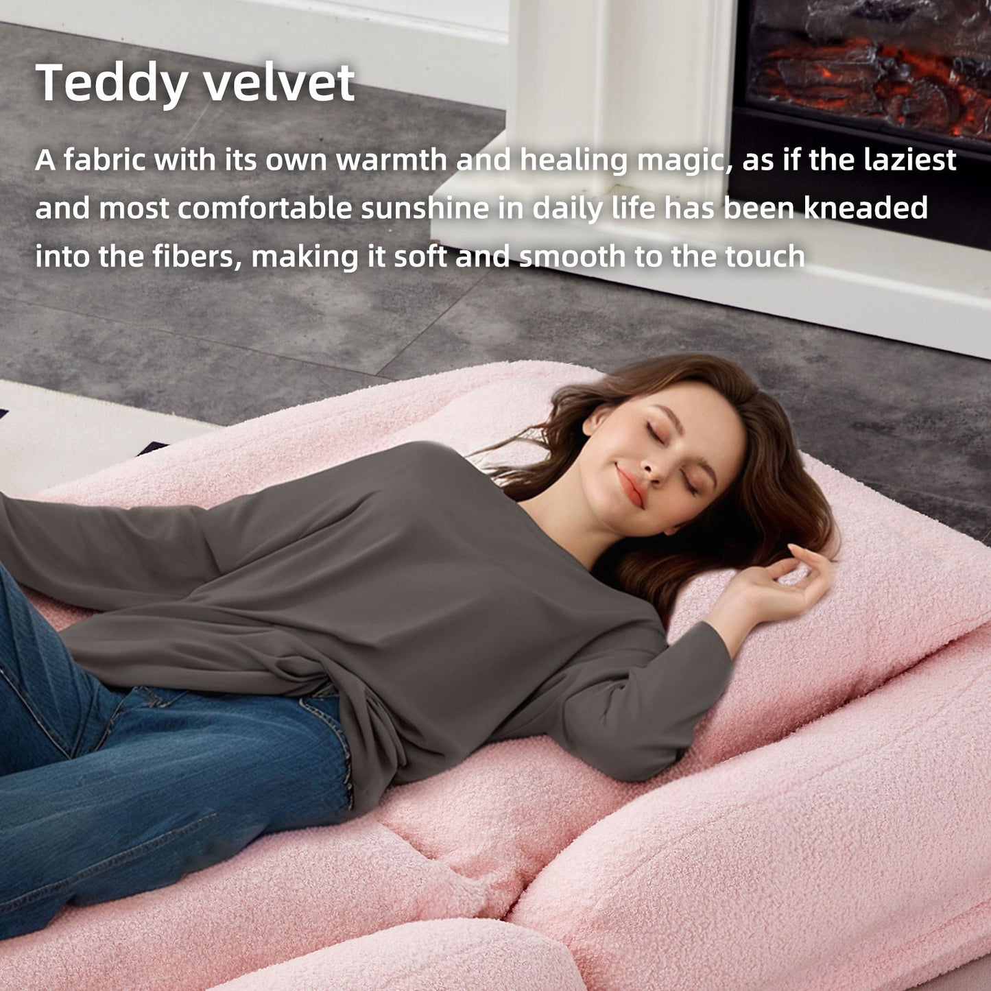 Contemporary Folding Sofa Chair With 5 Adjustable Positions For Gaming, Meditation, And Relaxation