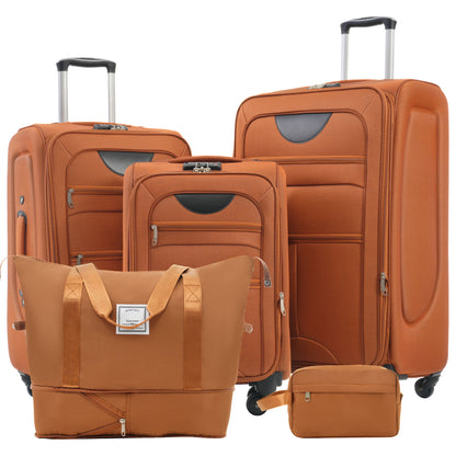 Softside Luggage Expandable Set With Duffel Bag Upright Spinner