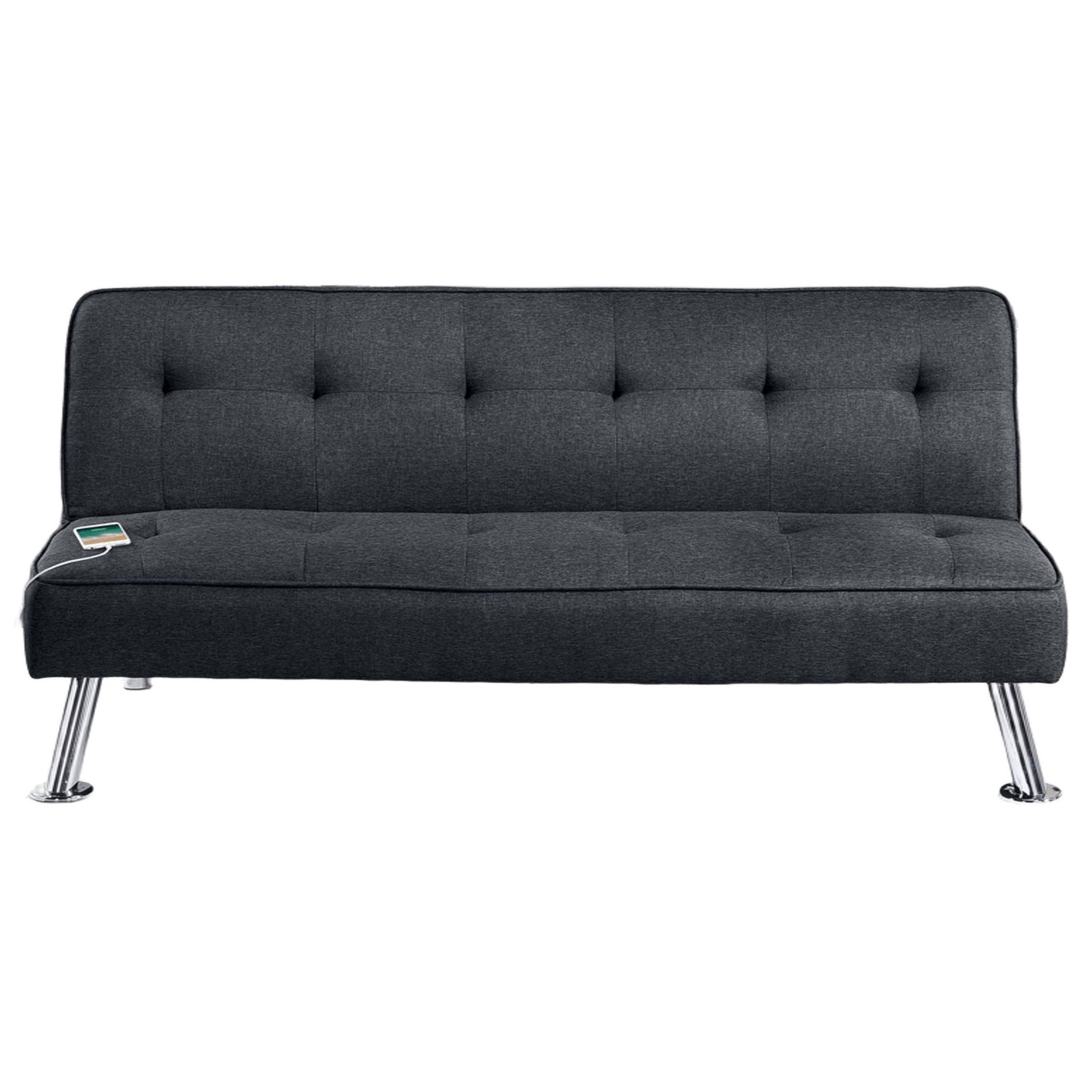 Tufted Sofa With USB Port For Living Room
