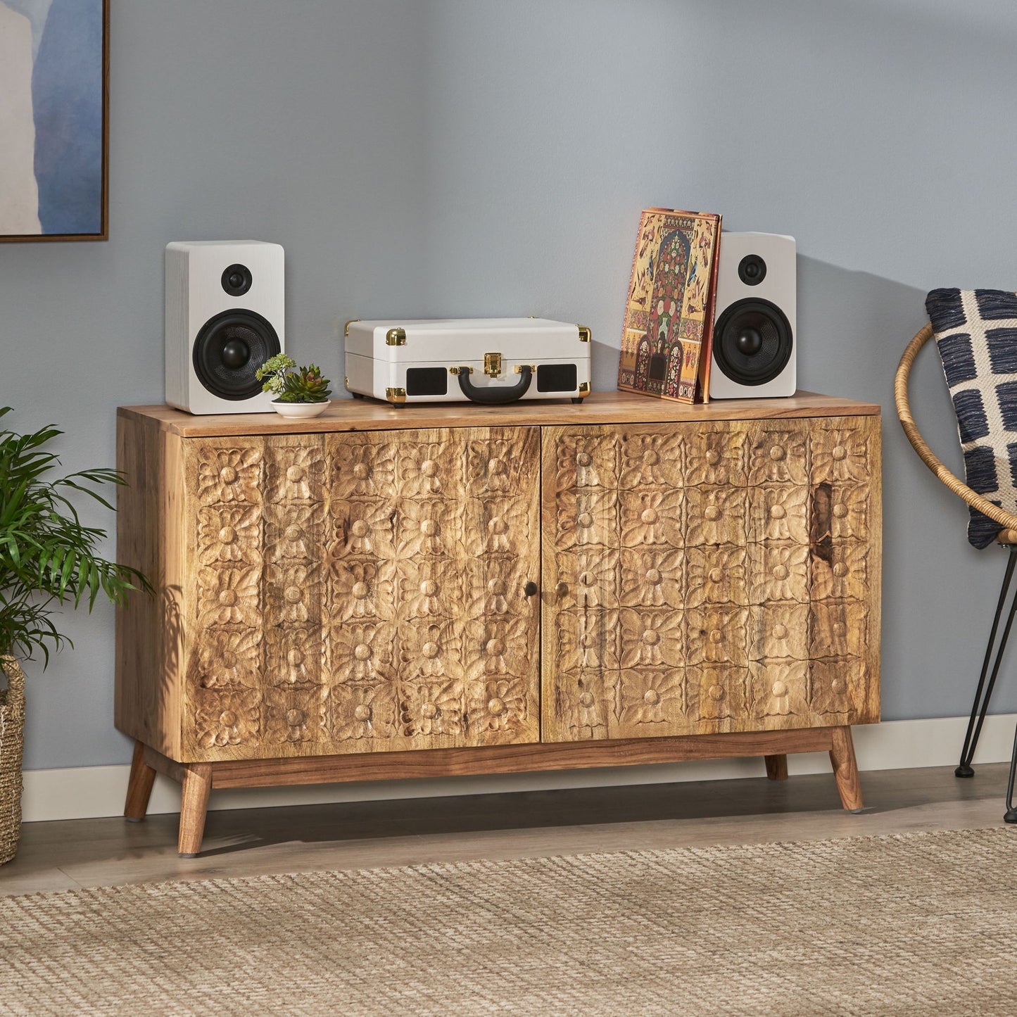 Boho - 2 Door Cabinet - Natural