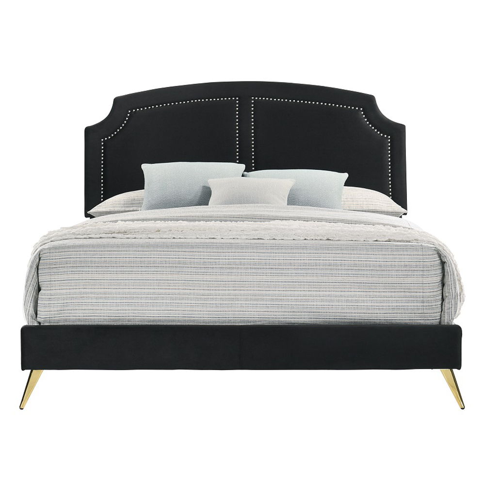 Zeena - Full Bed - Black Velvet