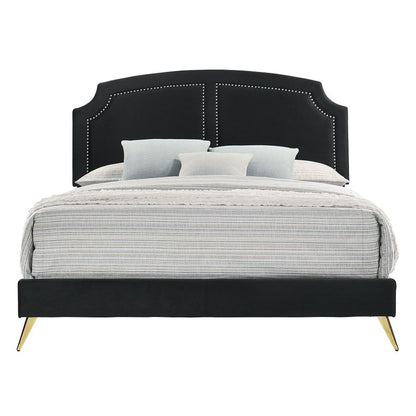 Zeena - Full Bed - Black Velvet