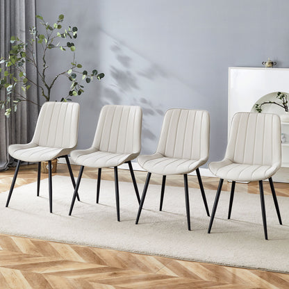 Modern Style Extended Seat Cushion Dining Chair Set