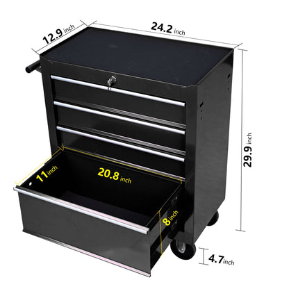 Multifunctional Tool Cart With Wheels And Drawers