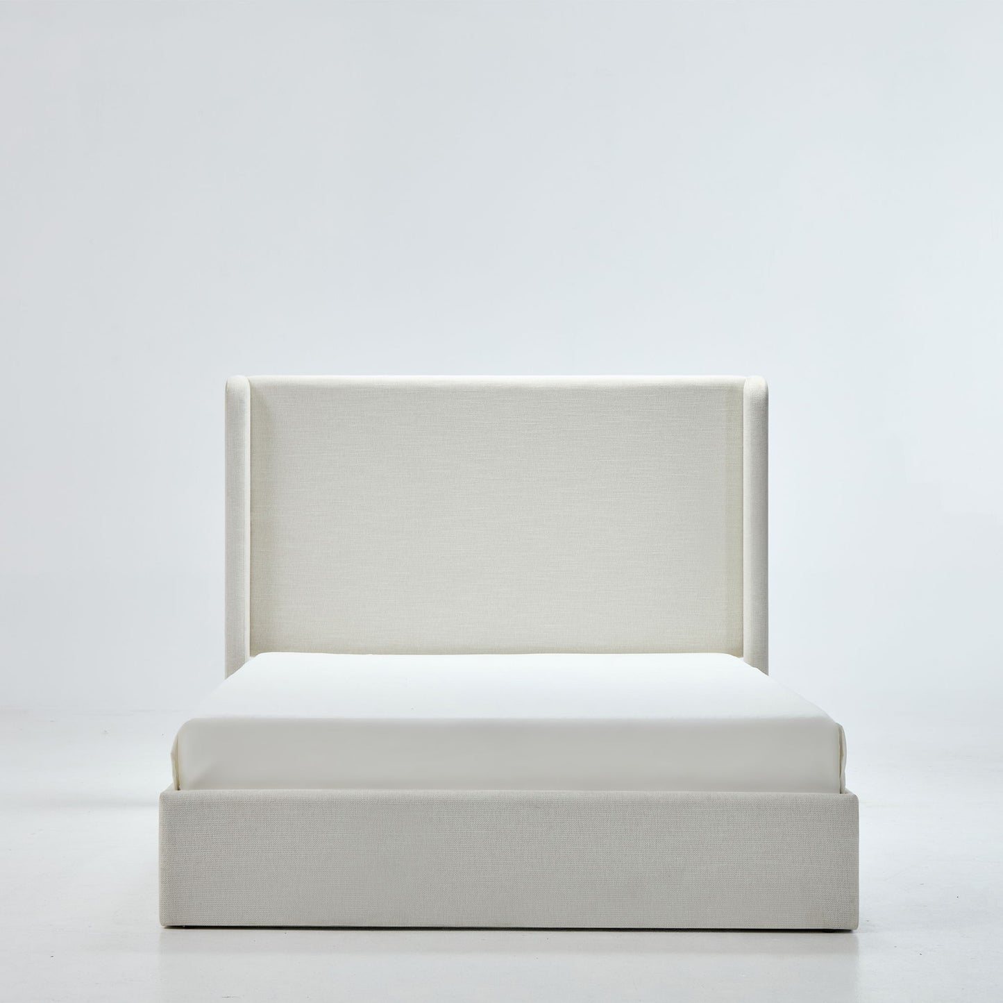 Carmen - Full Size Upholstered Wingback Bed - Ivory
