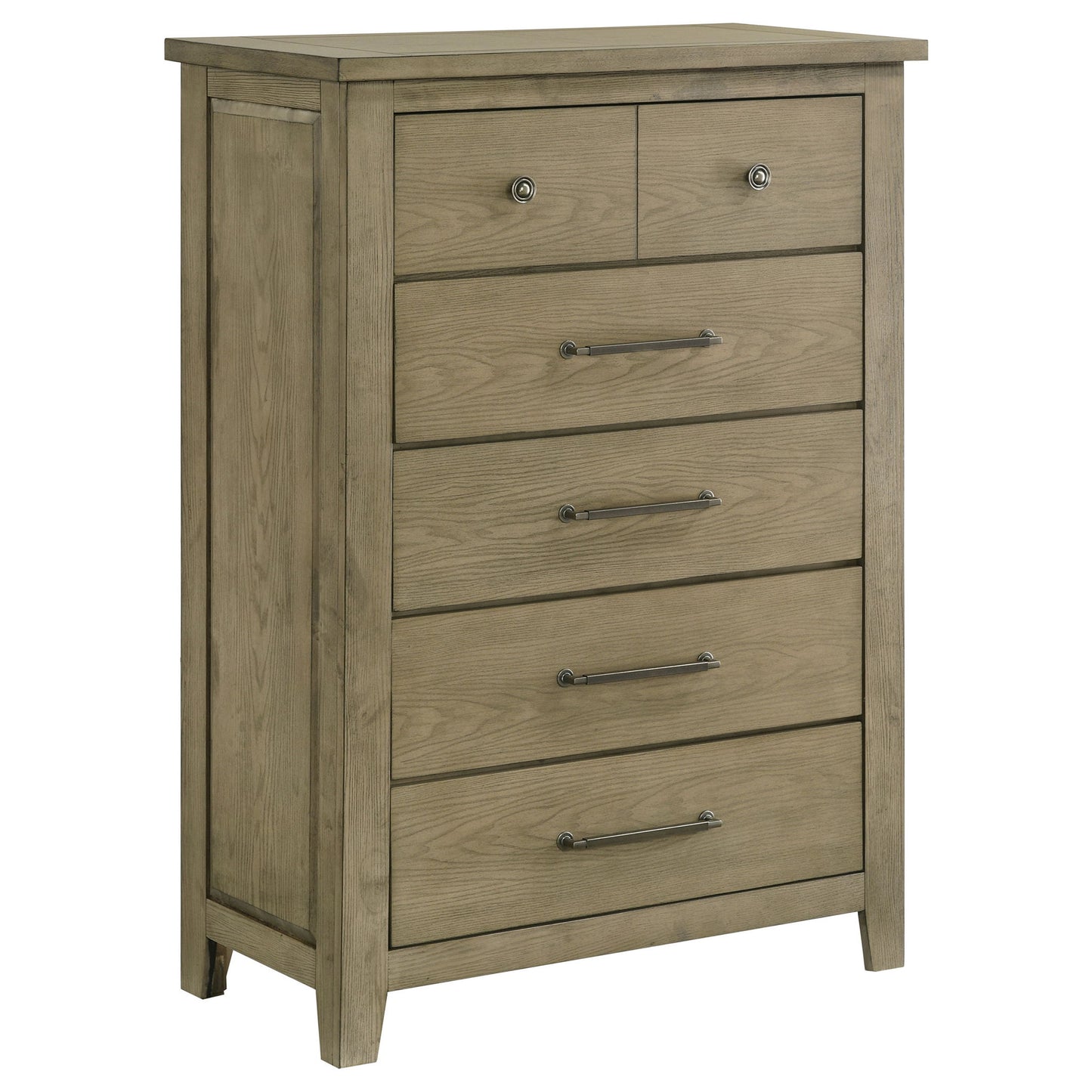 Pelton - 5 Drawer Chest - Oak