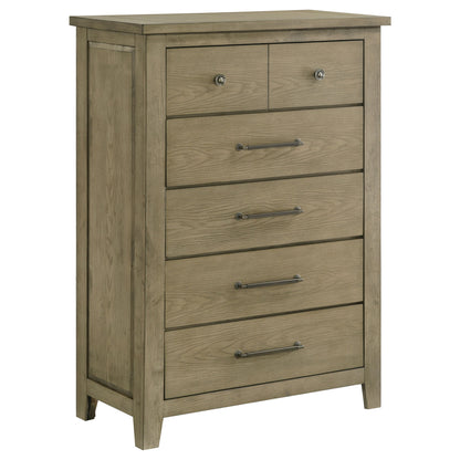 Pelton - 5 Drawer Chest - Oak