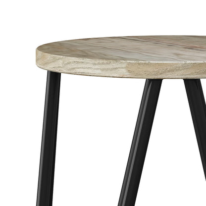 Simeon - Multifunctional Metal Stool With Wood Seat