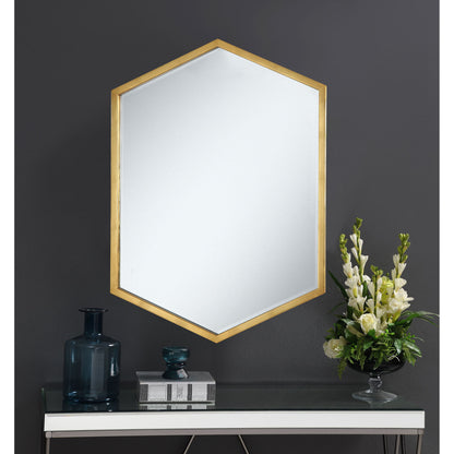 Cavendish - Hexagonal Wall Mirror - Gold