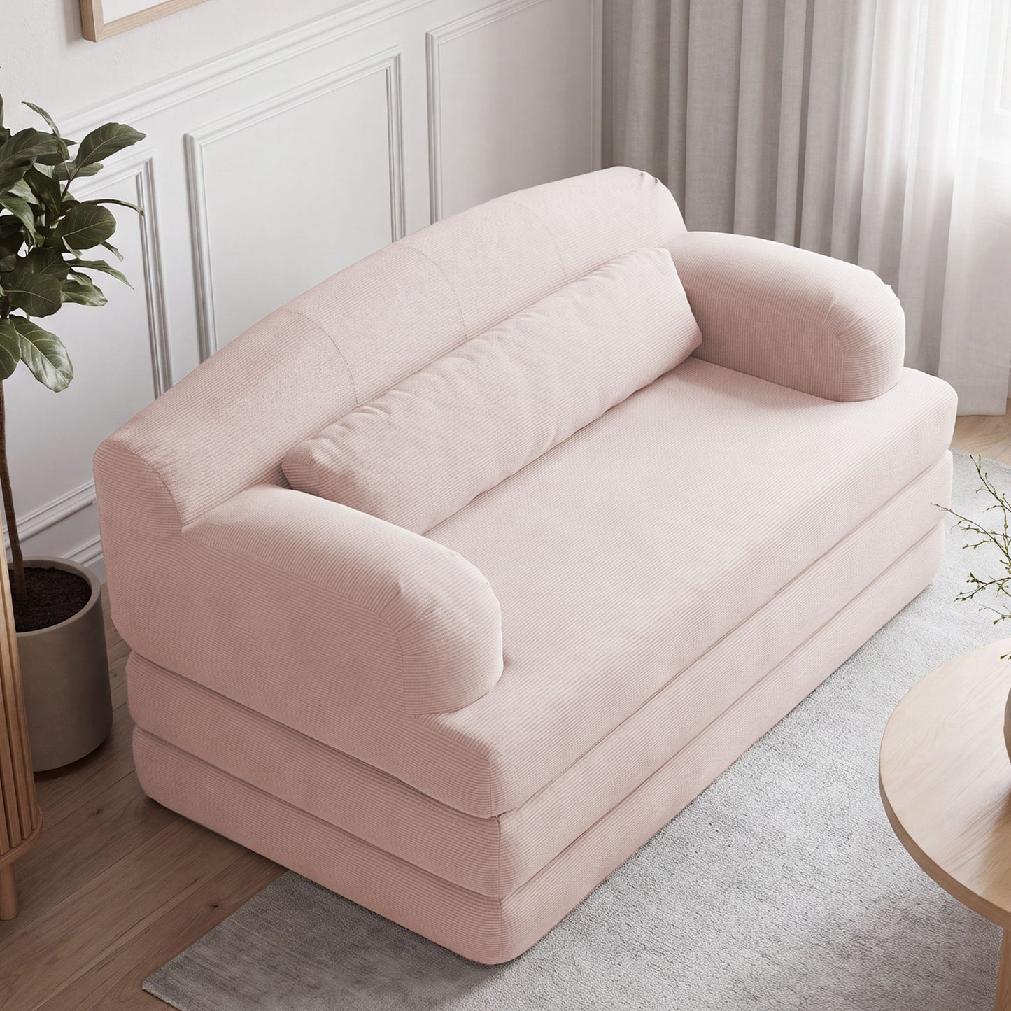 2 Seater Sofa Bed, Compact Foldable Floor Couch