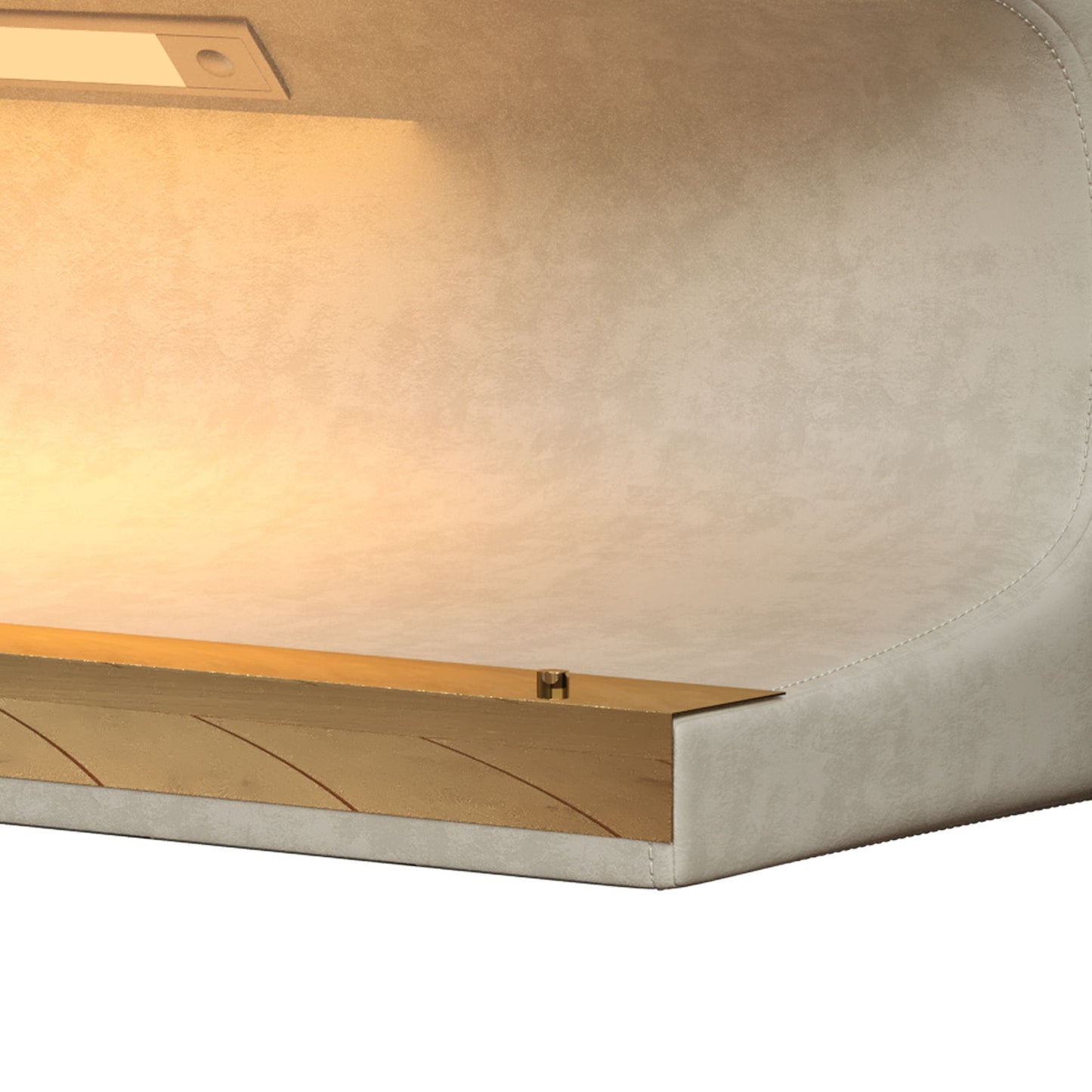Modern Upholstered Entryway Bench With LED Sensor Light