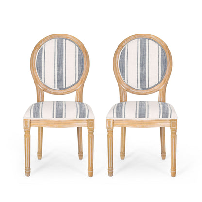 French Country Inspired Dining Chair With Iconic Round Backrest