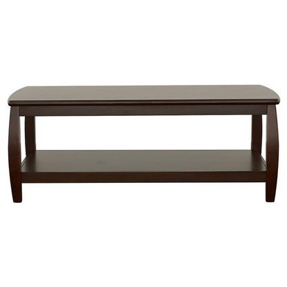 Dixon - 1-Shelf Rectangular Wood Coffee Table Espresso - Cappuccino