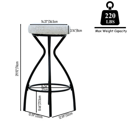 Modern Backless Bar Stools For Kitchen Island (Set of 2)