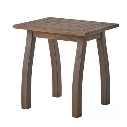 Kinesis - Outdoor Side Table With Slatted Top And Wood Frame