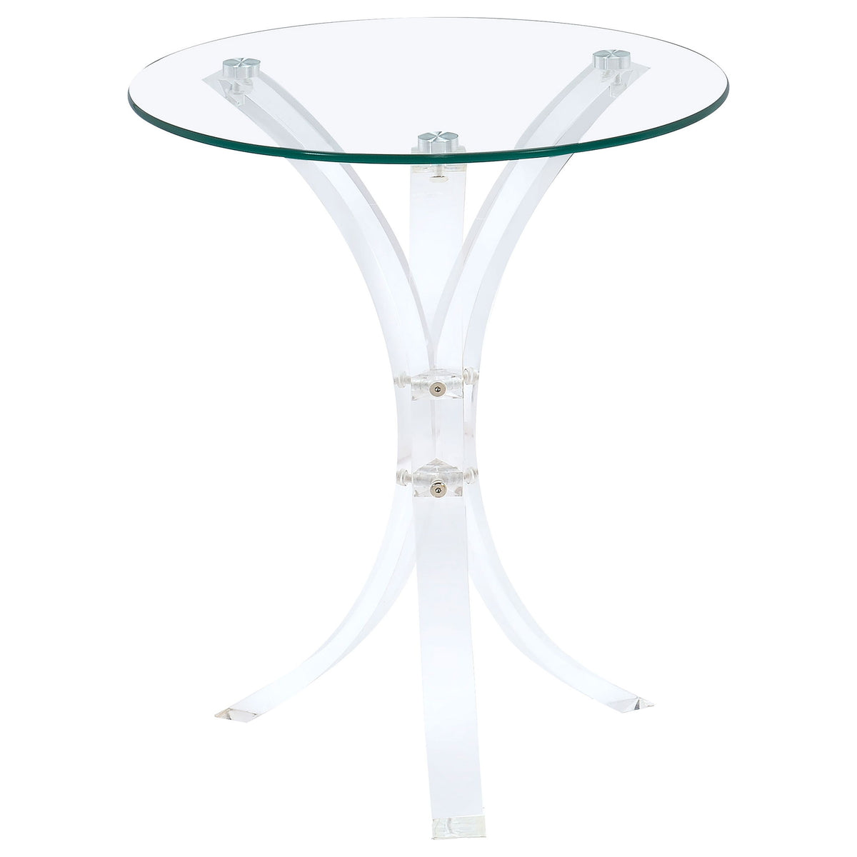 Bailey - Round Top Side Table - Clear