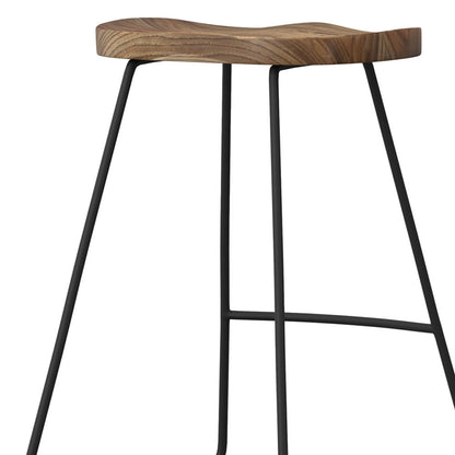 Amberly - Rustic Saddle Bar Stool (Set of 2)