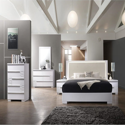 2 Drawer Nightstand, Bedside Table - White