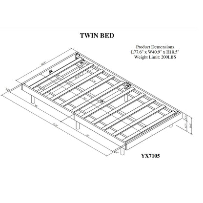 Modern Floating Platform Bed Frame
