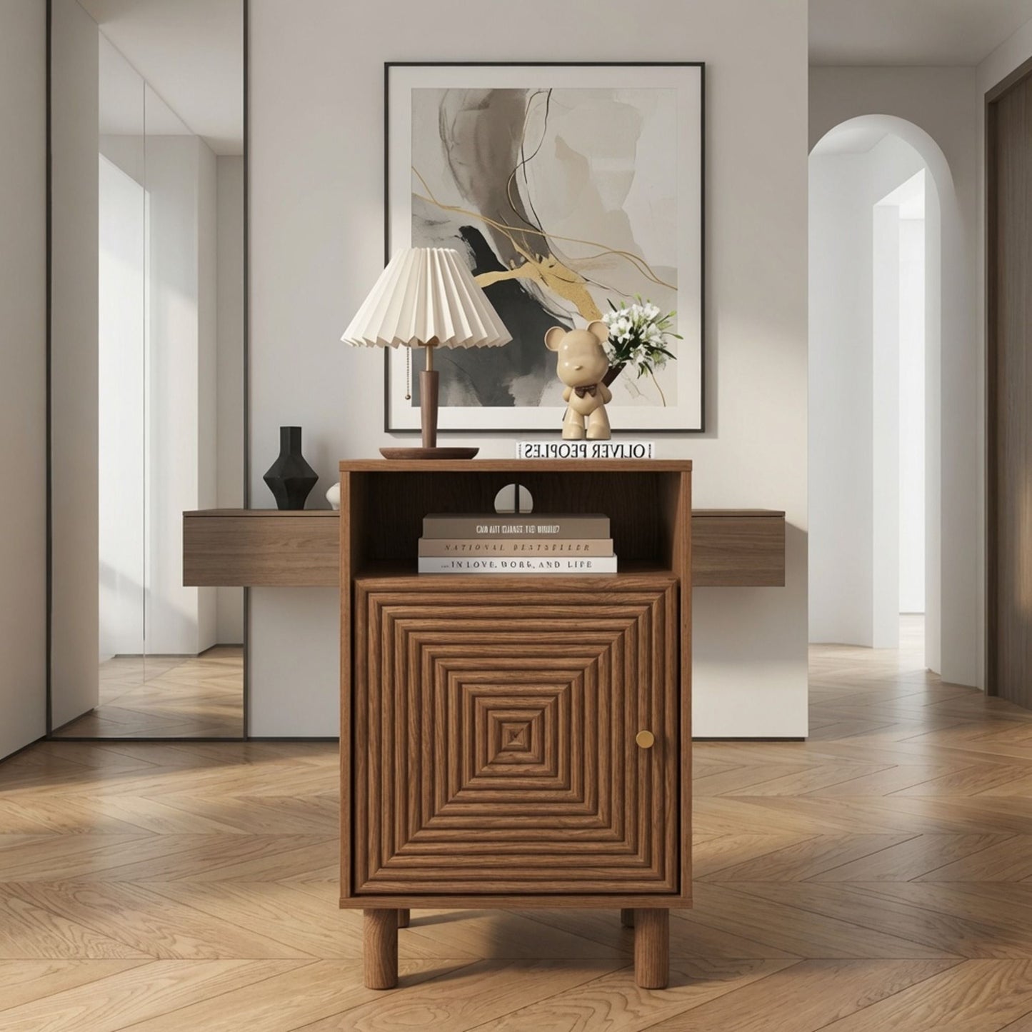 Nightstand With Charging Station & Storage