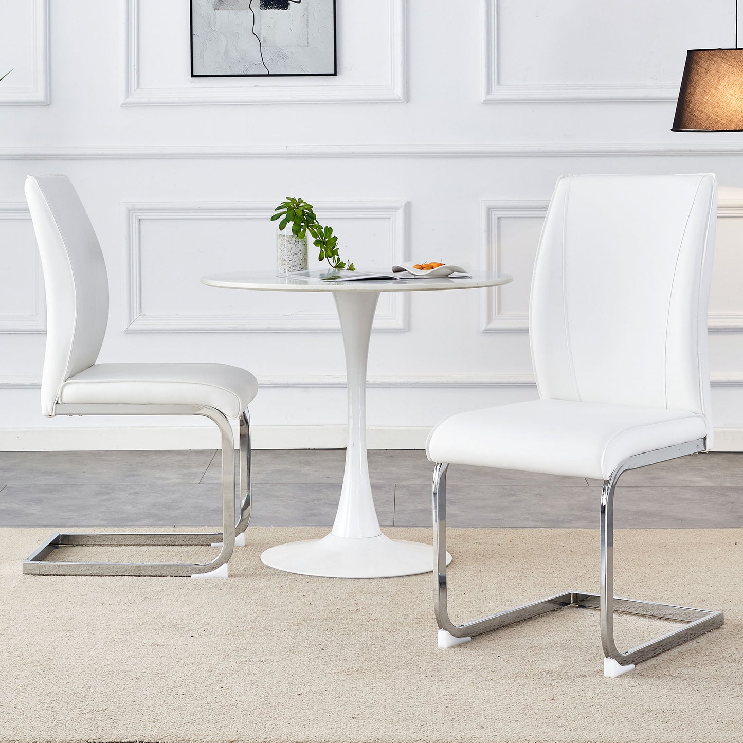 Luxury Simple Arch Chair, High Resilience With Metal Legs