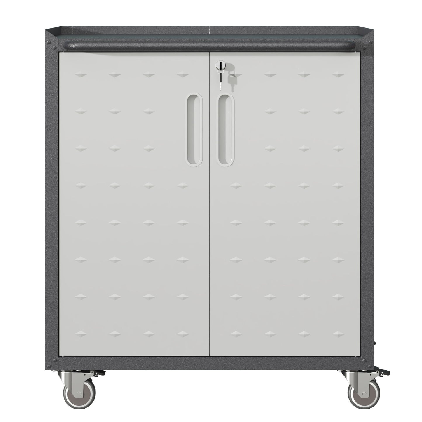 Heavy Duty Metal Garage Storage Cabinet With Wheels Sturdy Tool Organizer