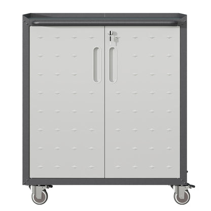 Heavy Duty Metal Garage Storage Cabinet With Wheels Sturdy Tool Organizer