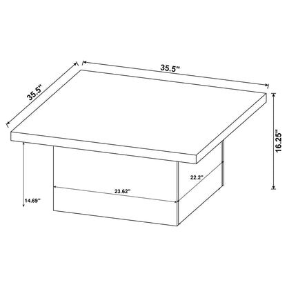 Eldridge - Coffee Table Set With Chunky Square Tops