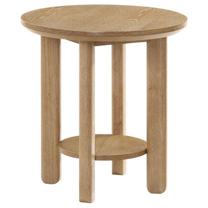 Crispin - Round Table With Lower Shelf
