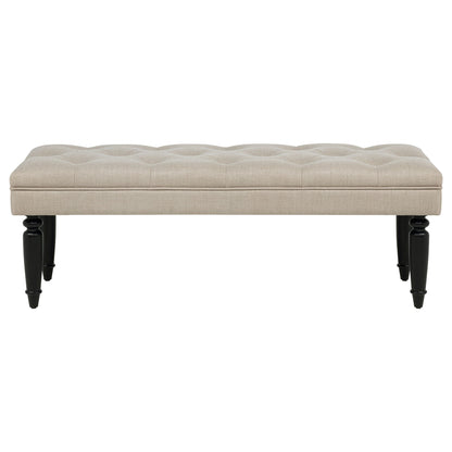 Upholstered Entryway Accent Bench - Beige