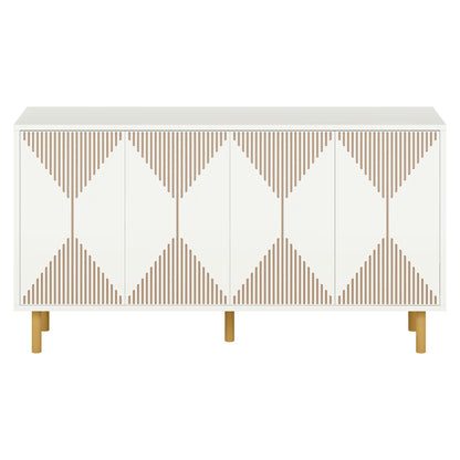 Sideboard Buffet Cabinet, 59.06" Storage Cabinet For Living Room - White
