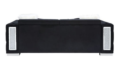 Trislar - Sofa - Black Velvet - 33"