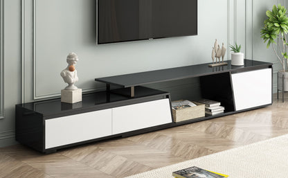 Minimalist Rectangle Extendable TV Cabinet With 2 Drawers And 1 Cabinet