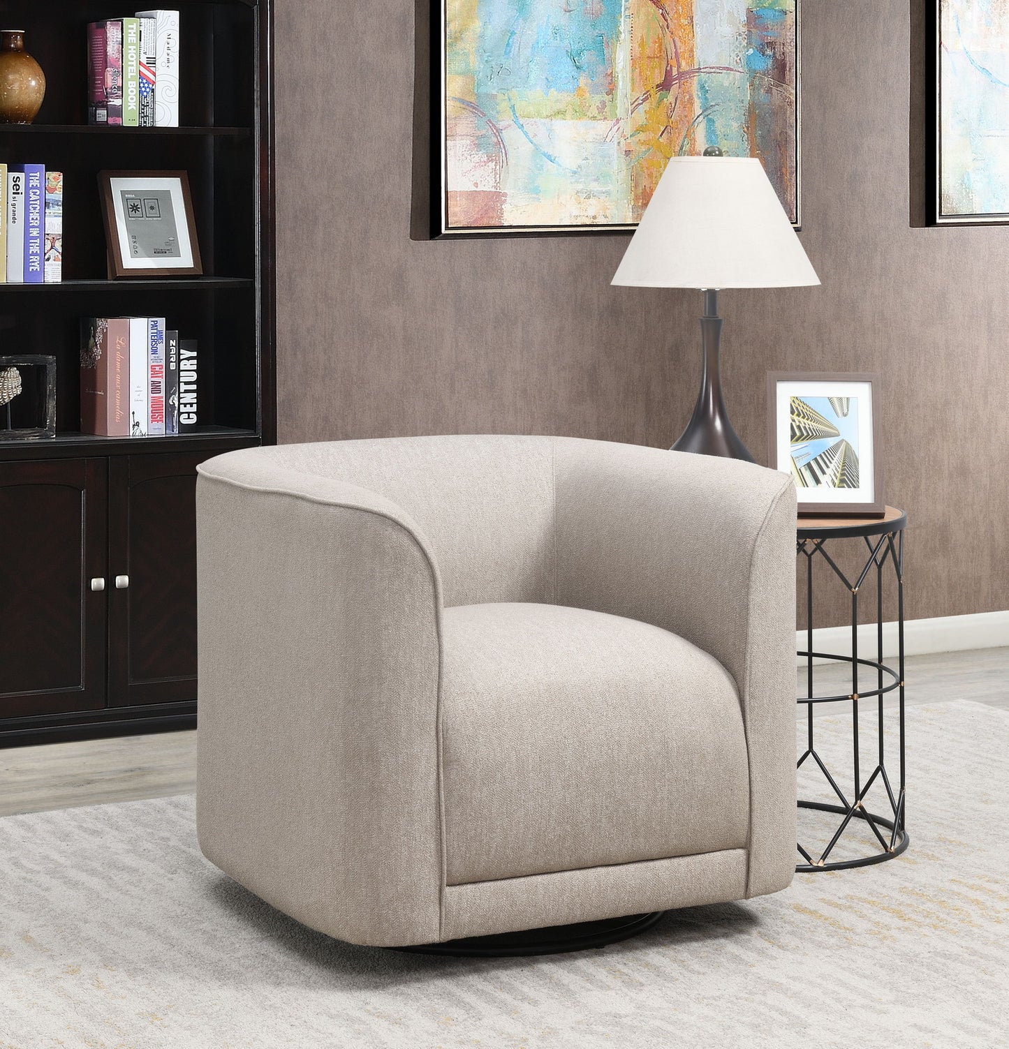 Brella - Swivel Accent Chair - Tan