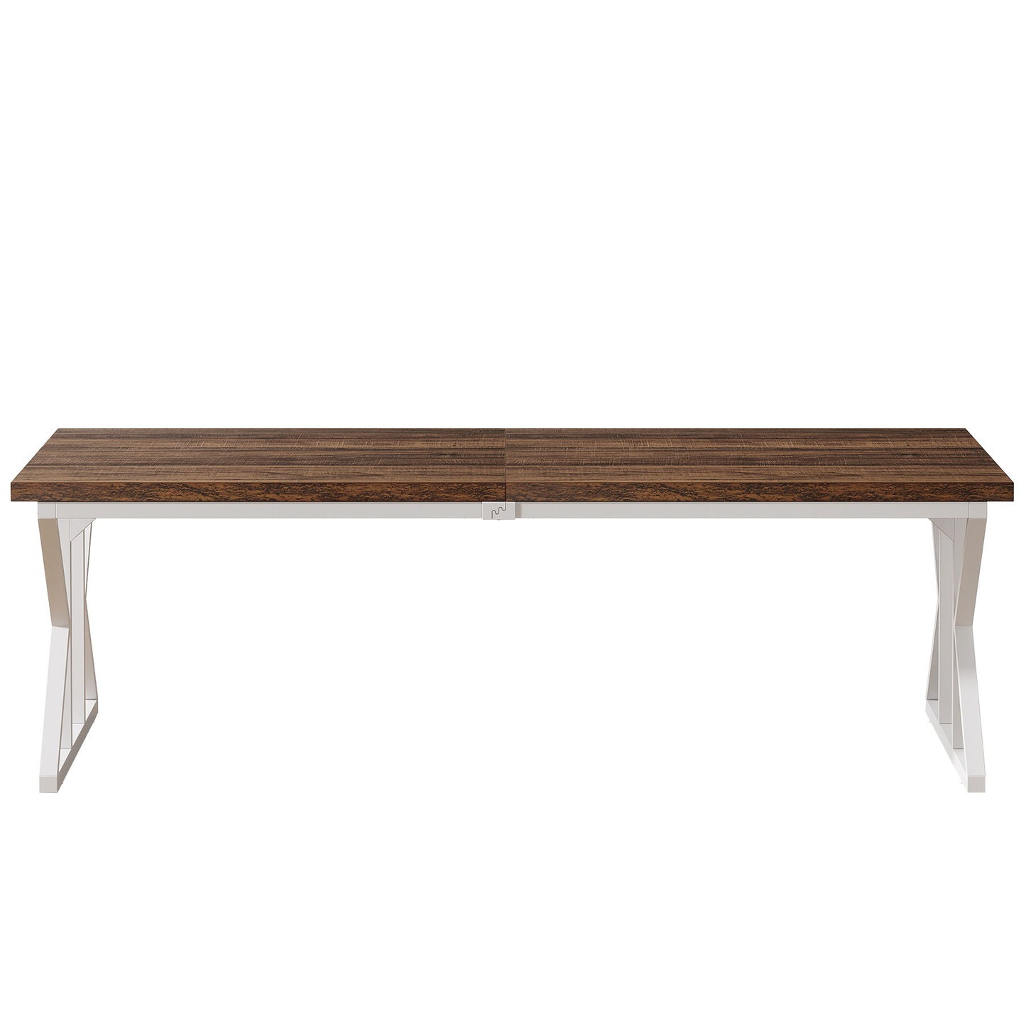 Rectangular Dining Table With X Trestle Metal Legs