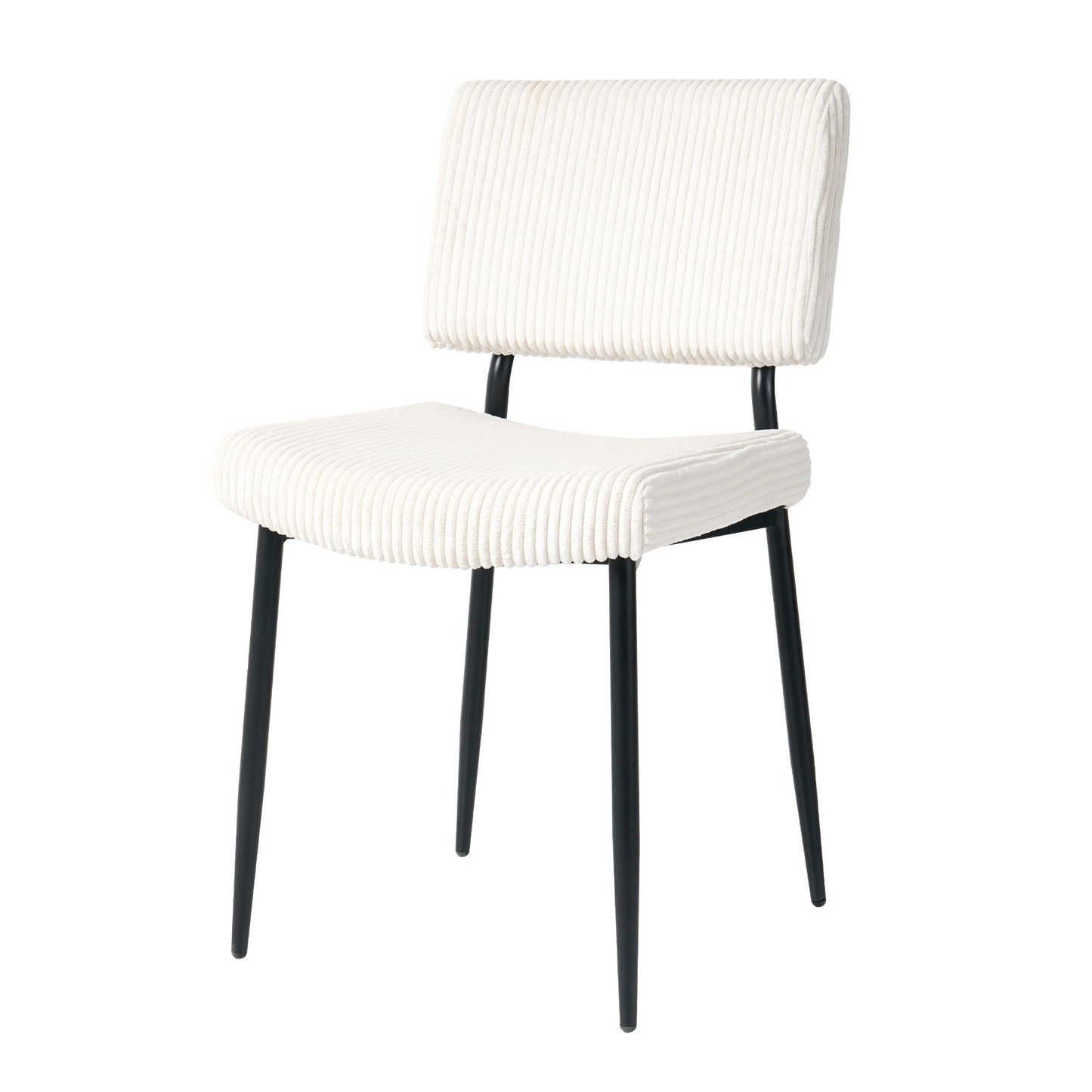 Modern Upholstered Dining Chair With Metal Legs