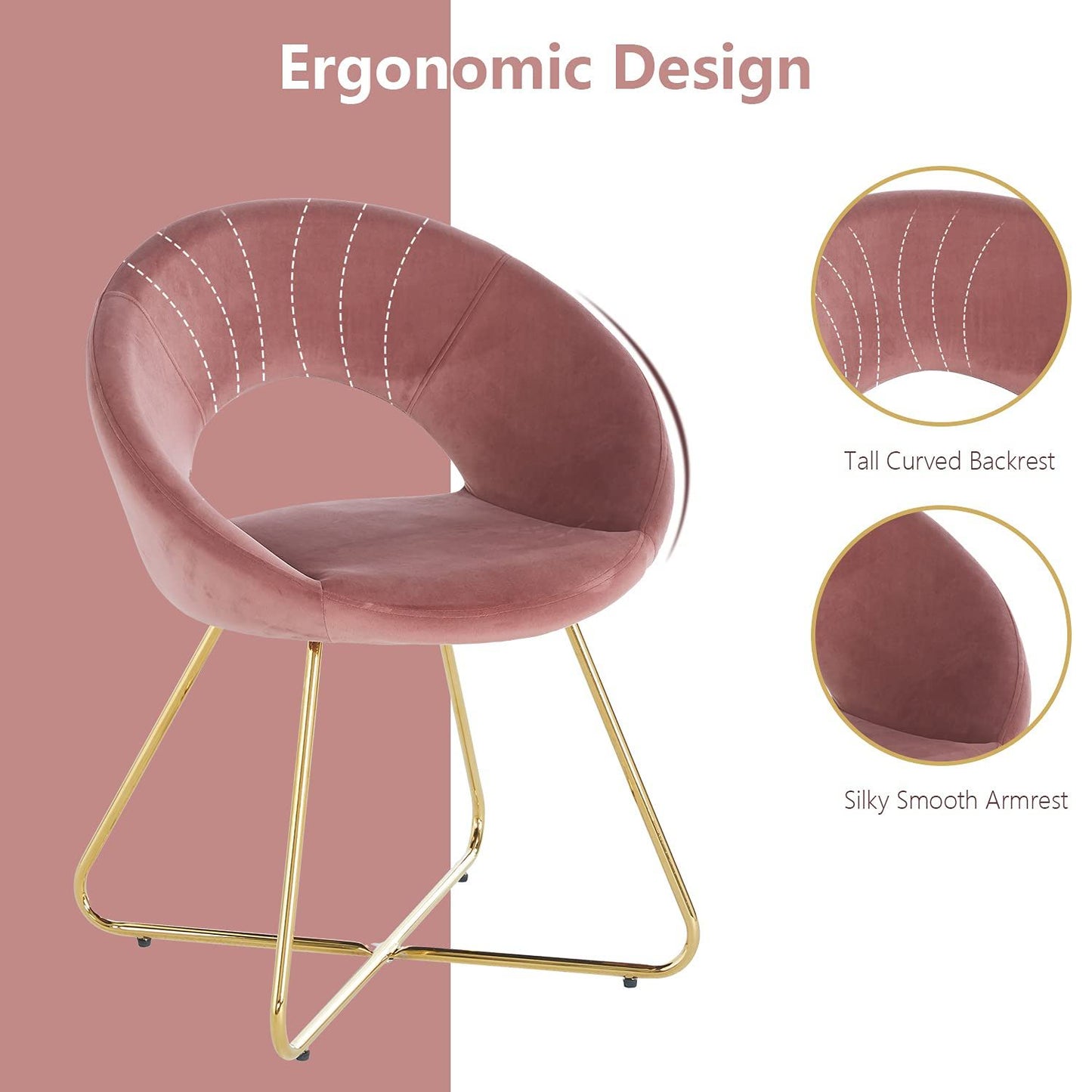 Modern Accent Velvet Lounge Chair