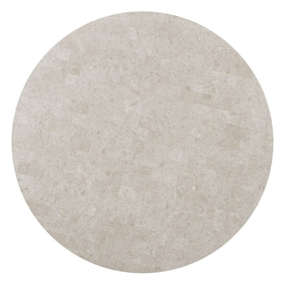 Rufina - Round Dining Table With Marble Top - Natural Marble Top & Walnut