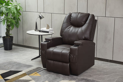 Modern Recliner Chair With Cup Holders, Remote Control